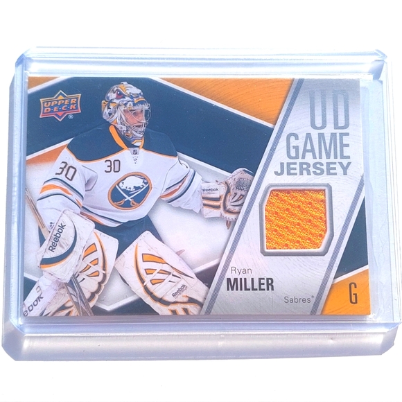 Ryan Miller UD Game-Used Jersey Hockey Card Buffalo Sabres 2011/12 - Picture 1 of 2